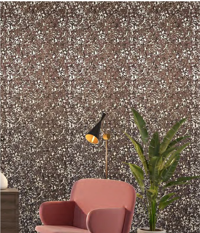 Terrazzo carbon panel feature wall — Carbon Series MN-77 by Rosewood Interio, Mumbai